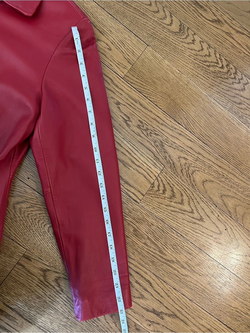 Liz Claiborne Red Leather Jacket Womens Small Petite - Picture 10 of 11